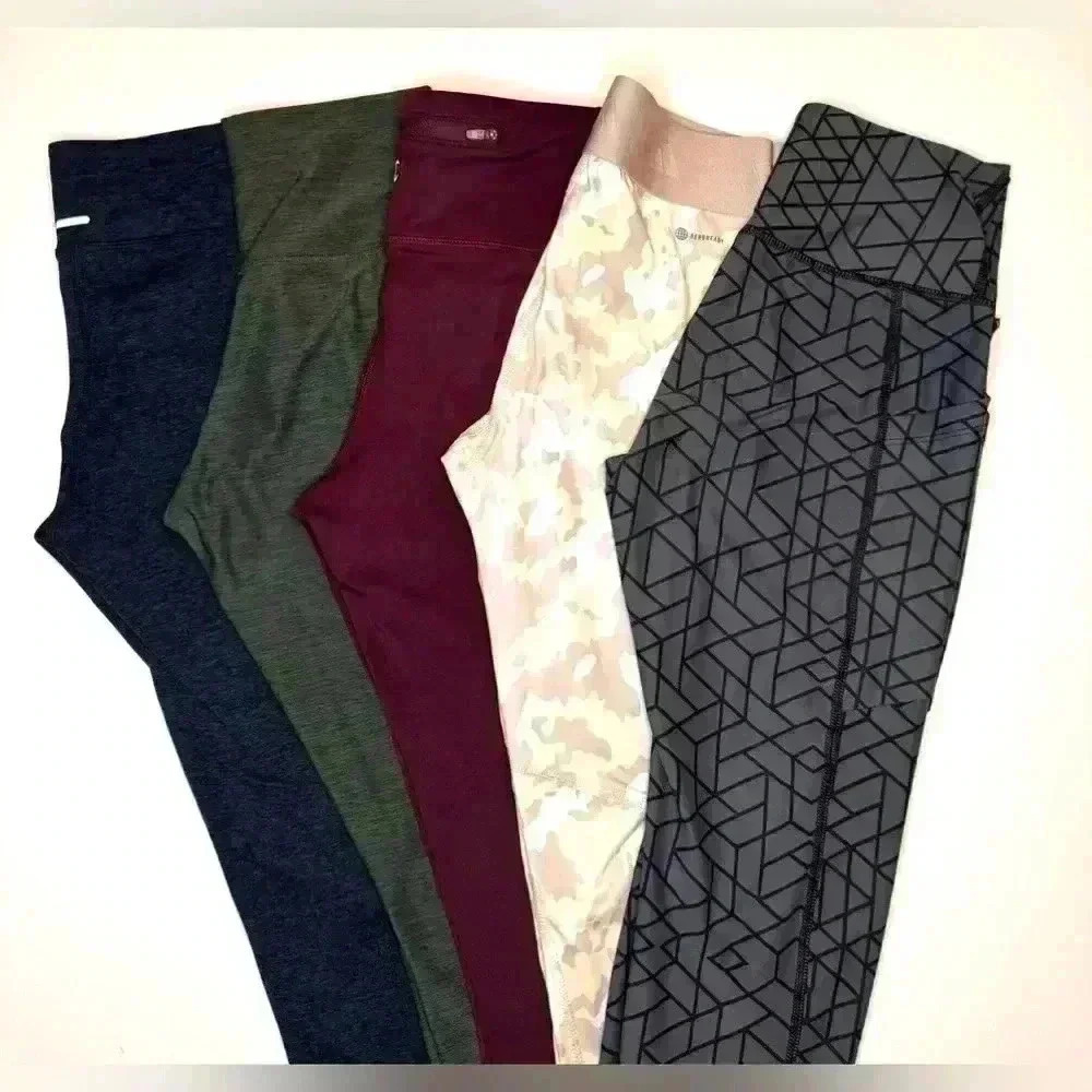Lof of 5 Women’s athletic Leggings Size-Small ( Adidas,Aerie,VS pink,Champion )